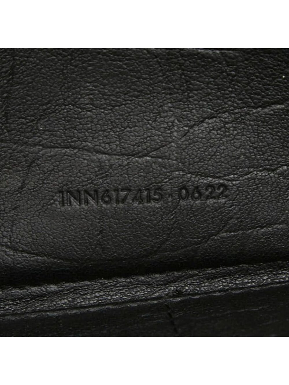 Saint Laurent YSL Logo Embossed Cassandra Round Zip Wallet Black Leather - Picture 10 of 10